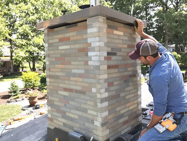Rosemead Chimney Sweep completing a modern chimney remodel in Rosemead, CA