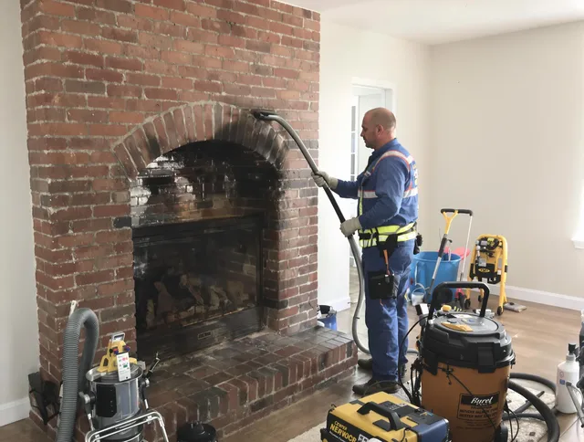 Rosemead Chimney Sweep expert performing detailed chimney sweep in Rosemead, CA