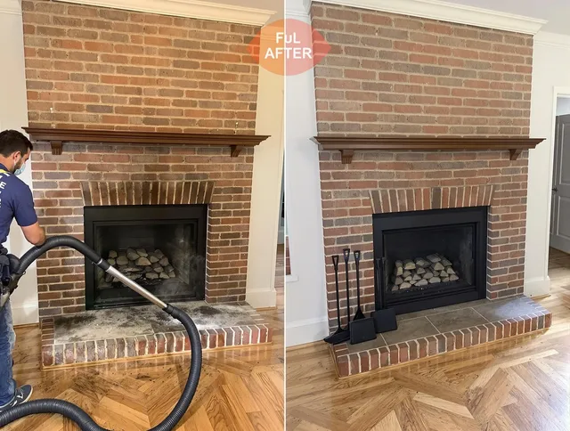 Rosemead Chimney Sweep carefully sanitizing a fireplace in Rosemead, CA