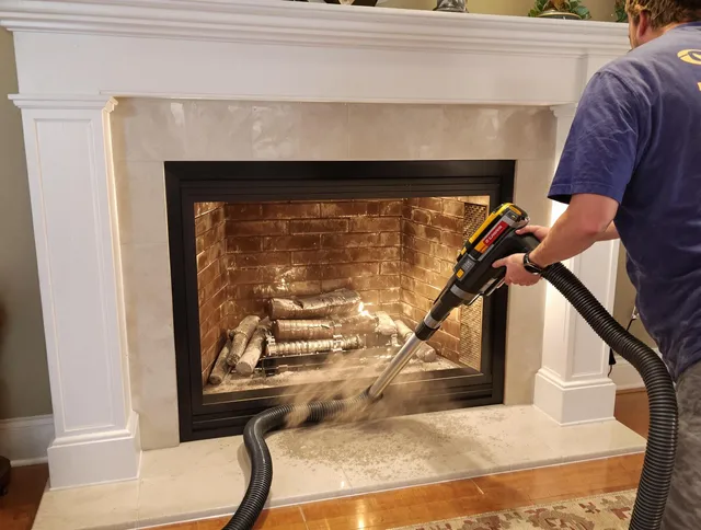 Fireplace cleaning performed by Rosemead Chimney Sweep in Rosemead, CA