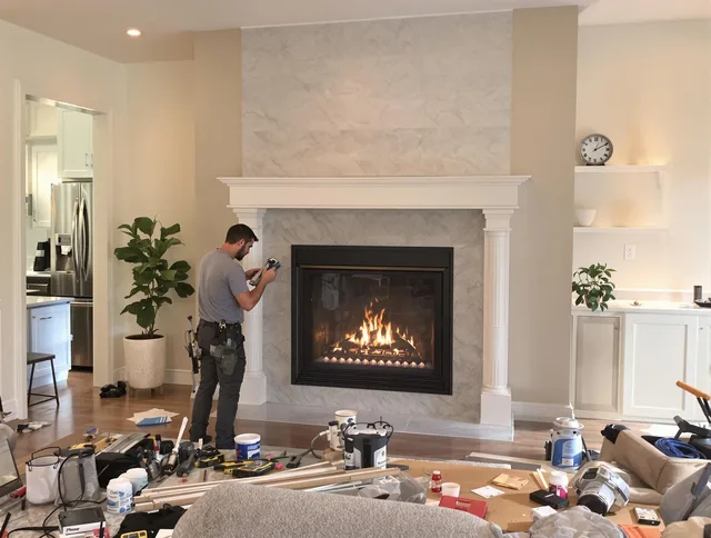 Newly installed fireplace by Rosemead Chimney Sweep in Rosemead, CA